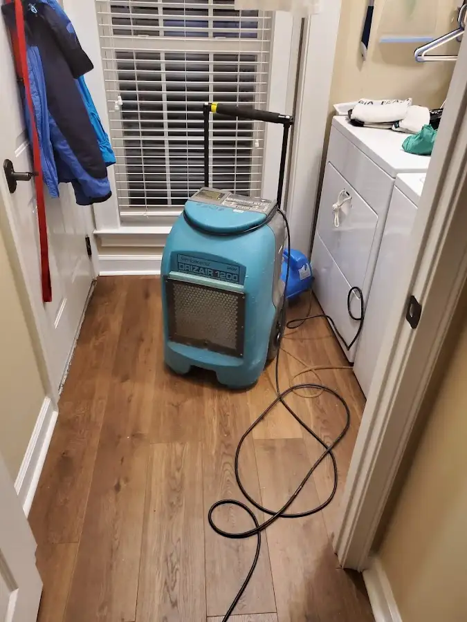 Commercial dehumidifier deployed for Flood Damage Cleanup in Marion Oaks